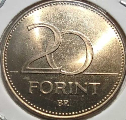 Macaristan 20 Forint 1995 - Proof - Budapeşte Darphanesi Pirinç Kapamasında