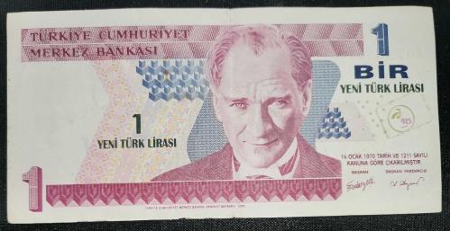 TÜRKİYE  1  YENİ TÜRK LİRASI  KAĞIT PARA