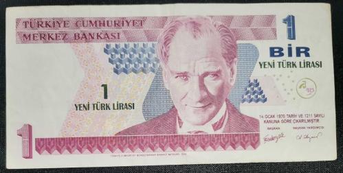 TÜRKİYE  1  YENİ TÜRK LİRASI  KAĞIT PARA