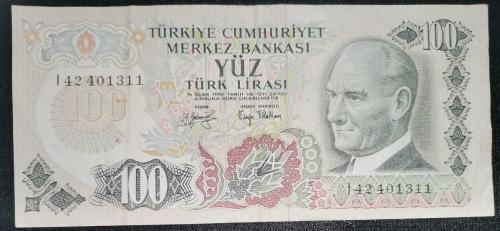 TÜRKİYE  100  TÜRK LİRASI  KAĞIT PARA