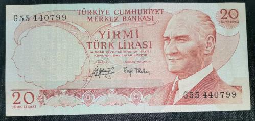 TÜRKİYE  20  TÜRK LİRASI  KAĞIT PARA