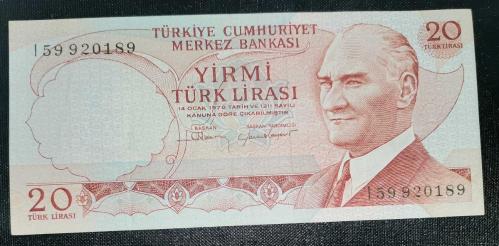TÜRKİYE  20  TÜRK LİRASI  KAĞIT PARA