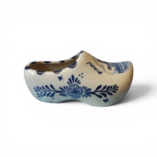 vintage Delft Blue Tarzı Hollanda Porselen Takunya Çarık Biblo - 15 cm