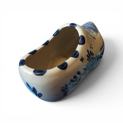 vintage Delft Blue Tarzı Hollanda Porselen Takunya Çarık Biblo - 15 cm