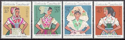 ALMANYA 1971 SORB DANS KOSTÜMLERİ TAM SERİ MNH