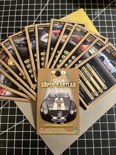 2007 Top Trumps Süper Kartlar Gumball 3000 Arabaları
