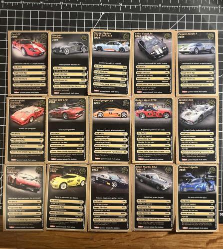 2007 Top Trumps Süper Kartlar Gumball 3000 Arabaları