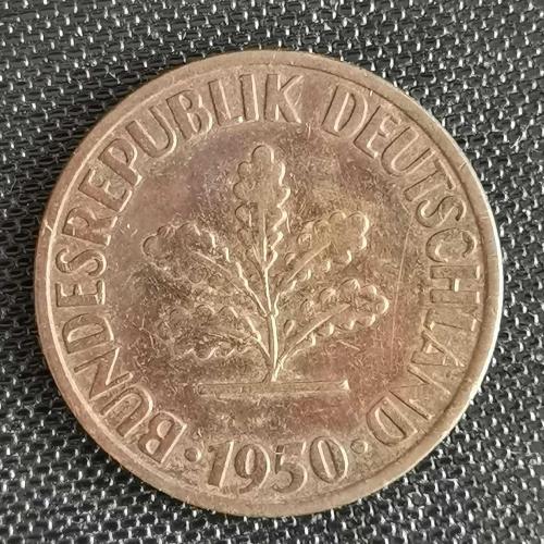 ALMANYA  1950 J  10 PFENNIG