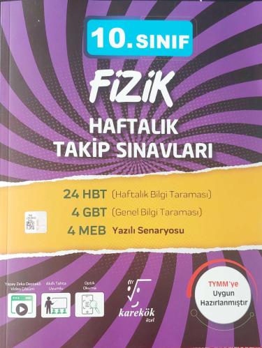KAREKÖK YAYINLARI, 10. SINIF FİZİK Haftalık Takip Sınavları (Müfredat: 2025-2026)