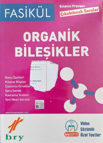 BRY YAYINLARI, Organik Bileşikler Fasikülleri