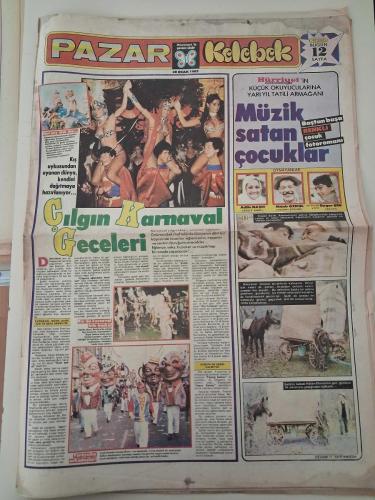 HÜRRİYET Pazar Kelebek 30 Ocak 1983 Pazar ( ÇILGIN KARNAVAL RİO / YAŞAR KEMAL'İN DEV ROMANI: İNCE MEMED, ÇİZEN: YILDIZ CIBIROĞLU / 5 FOTOROMAN )