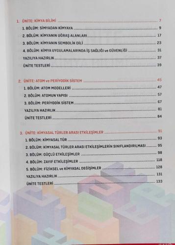 SUPARA YAYINLARI, 9. SINIF KİMYA KONU ÖZETLİ SORU BANKASI