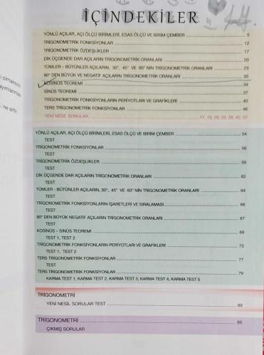 SONUÇ YAYINLARI, 11. SINIF MATEMATİK Trigonometri, Analitik Geometri