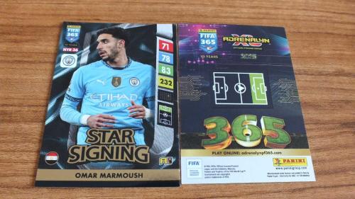 2025 Panini FIFA 365 Omar Marmoush Manchester City Star Signing / Upgrade Kart No:NYR36