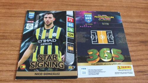 2025 Panini FIFA 365 Nico González Manchester City Star Signing / Upgrade Kart No:NYR35