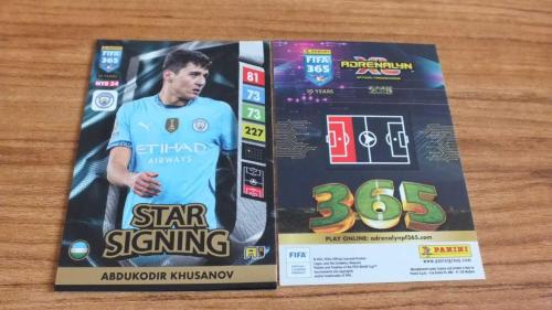 2025 Panini FIFA 365 Abdukodir Khusanov Manchester City Star Signing / Upgrade Kart No:NYR34