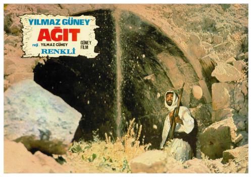 AĞIT FİLMİNİN LOBİ KARTI - YILMAZ GÜNEY, SERMİN HÜRMERİÇ, ATTİLA OLGAÇ, BİLAL İNCİ - REJİ VE SENARYO: YILMAZ GÜNEY - NO: 6