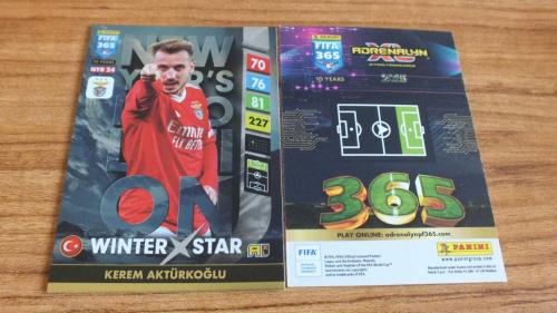 2025 Panini FIFA 365 Kerem Aktürkoğlu Benfica Winter Star / Upgrade Kart No:NYR24