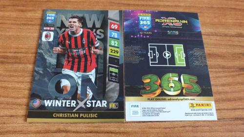 2025 Panini FIFA 365 Christian Pulisic AC Milan Winter Star / Upgrade Kart No:NYR20