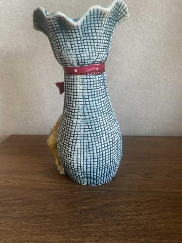 Vintage Nadir Kedi Figürlü Vazo