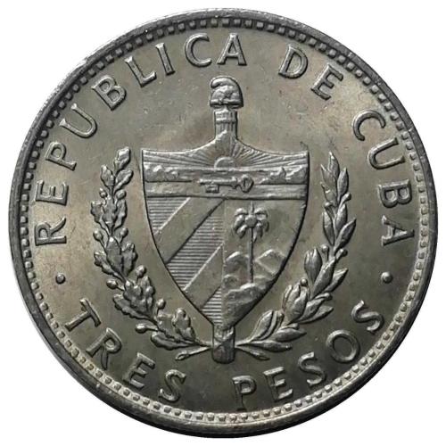 Küba 1990 Yılı 3 Peso ÇİL