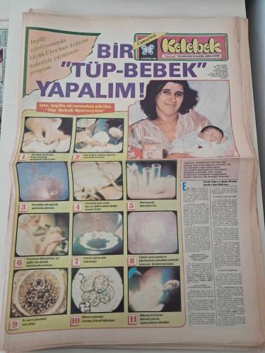 HÜRRİYET  Kelebek 6 AĞUSTOS 1983 CUMARTESİ  ( BİR TÜP-BEBEK YAPALIM 'Medine Başar '/ TERRY MOORE / BLUCİNİN ALTIN DEVRİ haberleri )