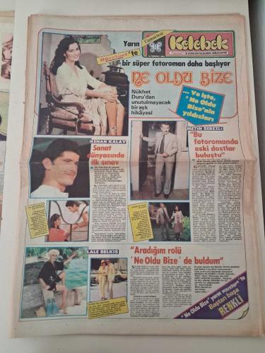 HÜRRİYET  Kelebek 16 Temmuz 1983, Cumartesi  ( KENAN KALAV, LALE BELKIS, ERİKLİ KÖYÜ; 200 KİŞİDEN 8 KİŞİ KALDI/ ÇİÇEK GİBİ KIYAFETLER haberleri )