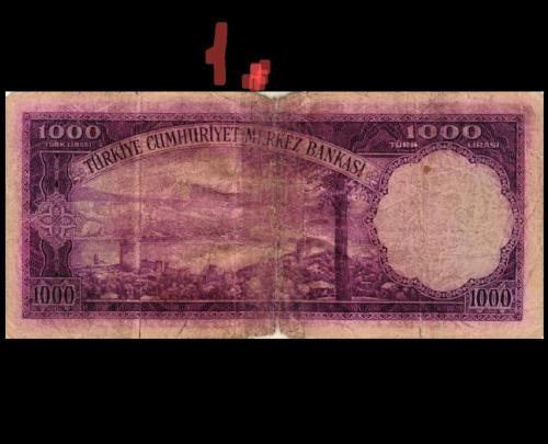 Mor Binlik. 5. Emisyon  1000 Lira, B3 SERİ  HALİYLE..NADİR ÇIKANLARDAN KOLEKSİYONLUK..