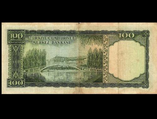 100 LİRA,  5. EMİSYON 6 TERTİP SERİ G20 ÇT HAFİF AÇILMALAR MEVCUT..