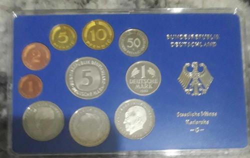 LOT.8 » ALMANYA 1982 G -1 PFENİGDEN 5 MARK A KADAR TAM SET ÇİL