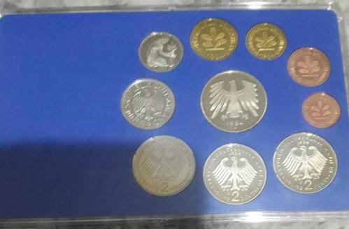 ALMANYA 1984 D -1 PFENİGDEN 5 MARK A KADAR TAM SET ÇİL
