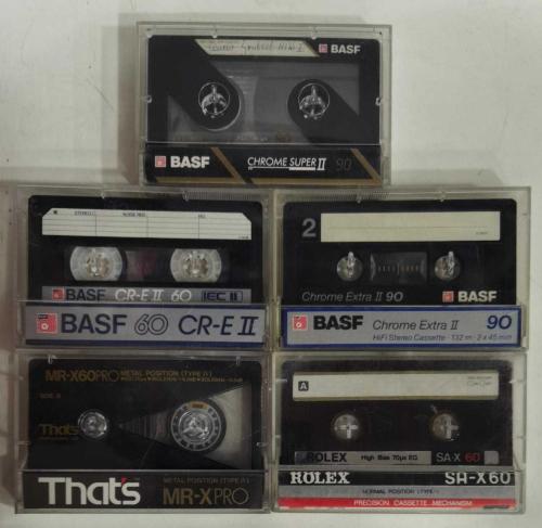 ÇEŞİTLİ KALİTELERDE BASF, ROLEX, THAT'S *  KULLANILMIŞ BOŞ KASET * 5 ADET KASET