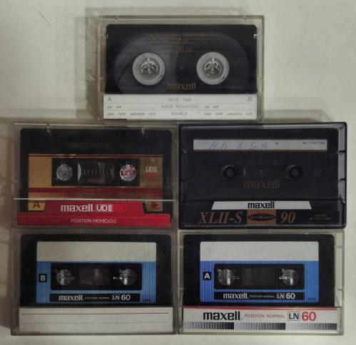 ÇEŞİTLİ KALİTELERDE MAXELL KASETLER *  KULLANILMIŞ BOŞ KASET * 5 ADET KASET