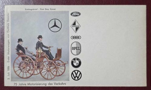 Mercedes-Benz Kuruluşunun 75. Yılı Zarf (Kullanılmamış) ve Anahtarlık