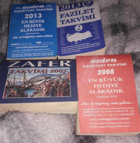 LOT.4 » 2007 2008 2013 2013 Eski Takvimler 4 adet