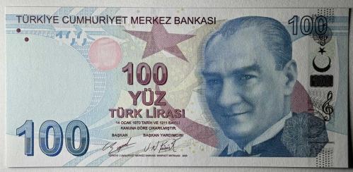 9.Emisyon 100 Türk Lirası F001 746910 Çil Kondisyonda Koleksiyonluk Eski Para
