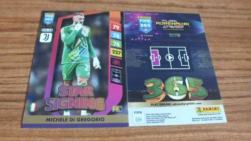 2025 Panini FIFA 365 Michele Di Gregorio Juventus Star Signings Kart No:STS23
