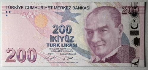 9.Emisyon 200 Türk Lirası D001 934680 Çil Kondisyonda Koleksiyonluk Eski Para