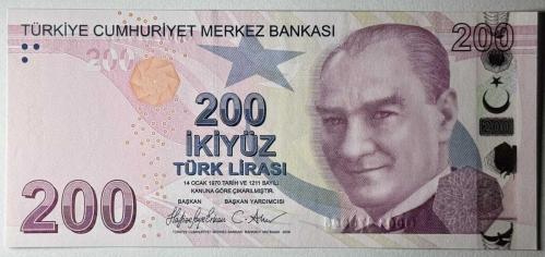9.Emisyon 200 Türk Lirası G001 476995 Çil Kondisyonda Koleksiyonluk Eski Para