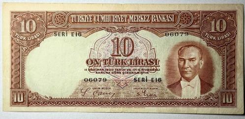 2.Emisyon Barbun 10 Türk Lirası Çok Temiz++ Natural Kondisyonda Koleksiyonluk Kağıt Para