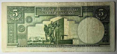 2.Emisyon 5 Türk Lirası Çok Temiz Kondisyonda Düzeltme Mevcut Koleksiyonluk Eski Para