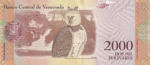 Koleksiyon Ürünü Venezüella 2000 Bolivar Çil