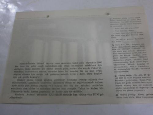 25 Şubat 1960 - Yeni Türkiye Takvimi -  Lalahan Silosu