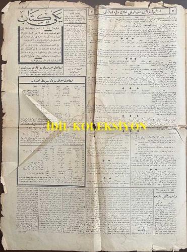 Osmanlıca Vakit Gazetesi, Orijinal Dönem Basım, (Ottoman Newspaper) - 29 Nisan 1927 - Sayı: 3350 - Balkanlarda Bugün Görülen Vaziyetin Uzun Müddet Devamına İmkan Yoktur - Yugoslavya Hariciye Nazırı Vaziyeti Tamamen Tavzih Etti 