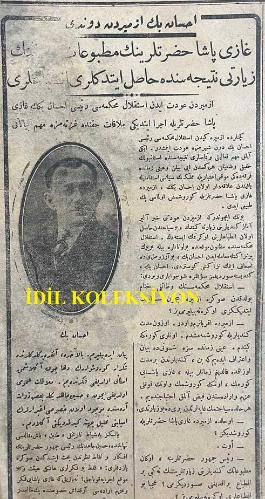 Osmanlıca Akşam Gazetesi, Orijinal Dönem Basım, (Ottoman Newspaper) - 21 Şubat 1924 - Sayı: 1932 - Hicri: 15 Receb 1342 - Rumi: 21 Şubat 1340 - İhsan Bey İzmir'den Döndü -  İzmir'den Avdet Eden İstiklal Mahkemesi Reisi İhsan Bey'in Gazi Paşa Hazretleriyle İcra Ettiği Mülakat Hakkında Gazetemize Mühim Beyanatı (Fotoğraf) İhsan Bey - Reis-i Cumhur Mahkumların Affını Tasdik Etti: Millet Meclisi Tarafından İstiklal Mahkemesi Mahkumlarının Affı Hakkında Verilen Karar, Reis-i Cumhur Gazi Paşa Hazretleri Tarafından Tasdike İktiran Etmiştir - Tokatlıyan Oteli Emval-i Metrukeden! Hükümet Bu Otelin Vaziyet-i Hazırasını Muvazaa Addediyor (Fotoğraf) Beyoğlu'ndaki Tokatlıyan Oteli'nin Umumi Manzarası - Anavatana Dönerken: Selanik'teki Muhacir Kafilelerimiz Ne Halde? Mübadele Edilecek Muhacirin Kafileleri Selanik'e Dört Taraftan Akın Etmektedirler (Fotoğraf) Selanik Rıhtımında Muhacirlerimiz Giresun Vapuru'na Binerlerken - Hilal-i Ahmer'de Celal Muhtar Bey İstifa Hakkında Ne Diyor?