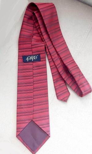 PİPO - Kırmızı, Çizgili Şık Kravat