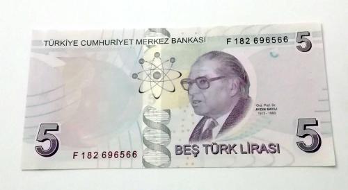 9.Emisyon 6.Tertip 5 Lira çil  F182