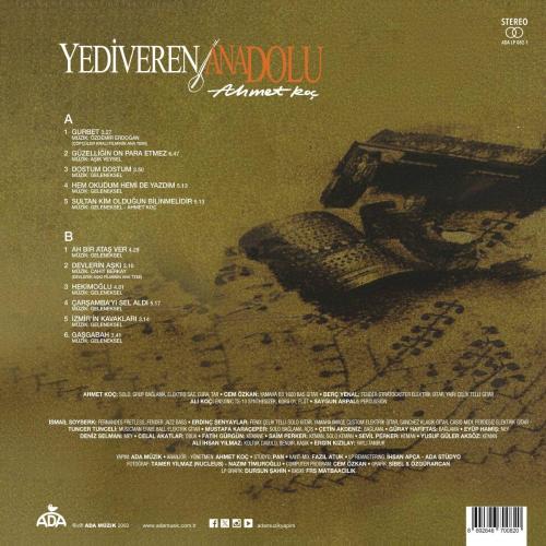 Yediveren Anadolu (Enstrümantal) (Plak) Ahmet Koç