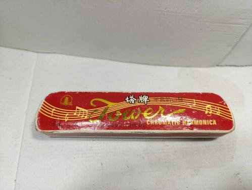 K108---TOWER CHROMATIC HARMONICA -ÇİN ÜRETİMİ KUTUSUNDA