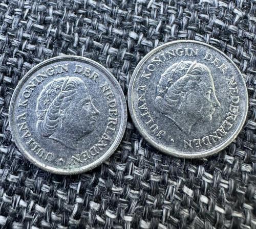 1973-1980 Hollanda 10 Cent Madeni para (2 Adet) ÇA